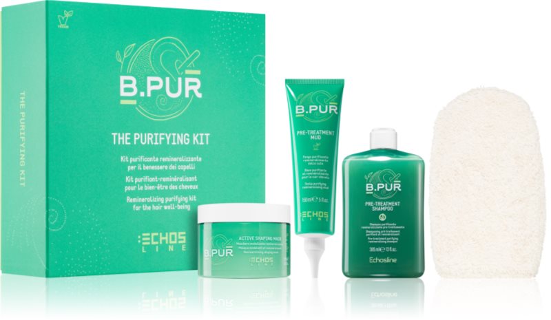 Echosline The Purifying Kit set cadou pentru par uscat si vopsit 3 buc