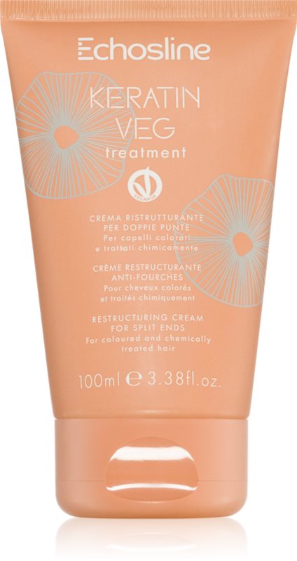 Echosline Keratin veg Treatment crema pentru varfuri despicate 100 ml