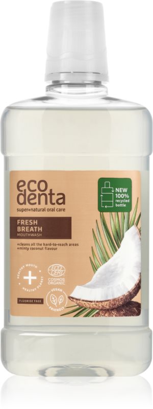 Ecodenta Cosmos Organic Minty Coconut apă de gură aroma Coconut, Aloe Vera, Pepermint 500 ml