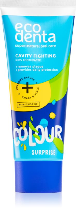 Ecodenta Colour Surprise Pasta de dinti pentru copii. impotriva cariilor dentare 75 ml