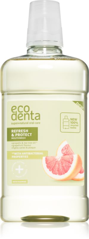 Ecodenta Refresh & Protect Propolis apă de gură cu ulei din arbore de ceai 500 ml
