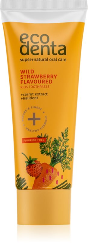 Ecodenta Green Wild Strawberry Flavoured Pasta de dinti pentru copii. fara flor 75 ml
