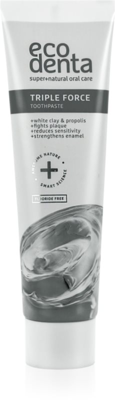 Ecodenta Expert Triple Force pastă de dinți fără fluor cu efect triplu 100 ml