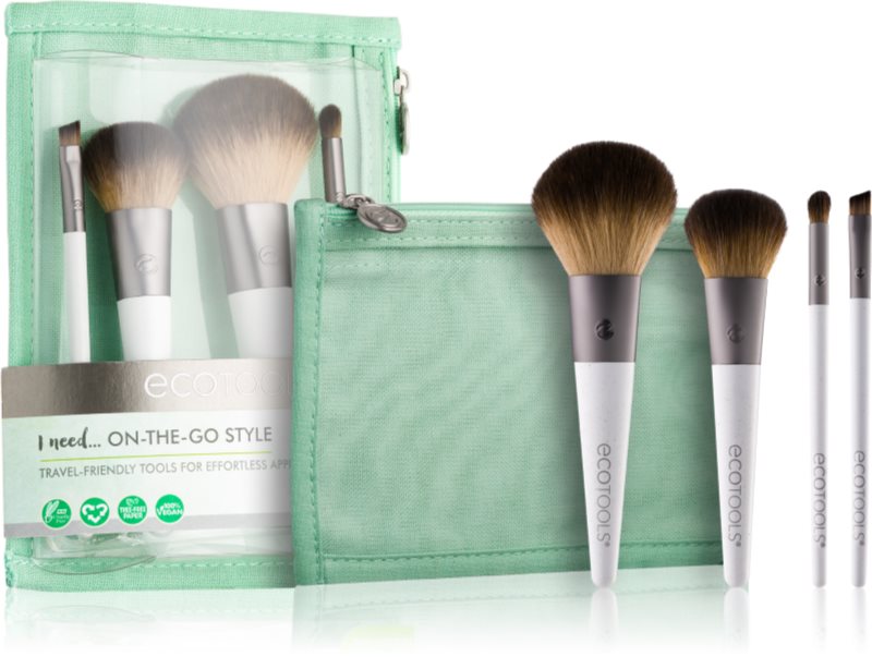 EcoTools On-The-Go Style set perii machiaj pentru călătorii