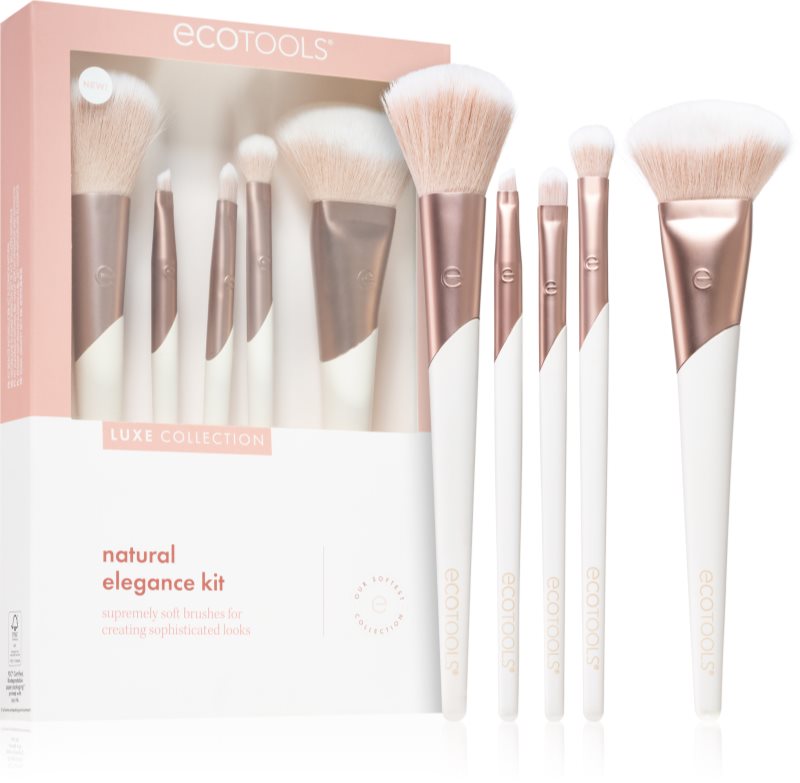 EcoTools Luxe Collection Natural Elegance set perii machiaj pentru look perfect 5 buc
