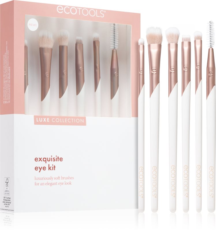 EcoTools Luxe Collection Exquisite set perii machiaj pentru ochi și sprâncene 6 buc