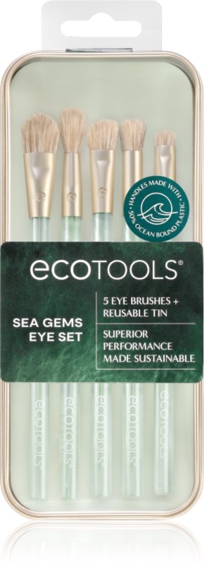 EcoTools Sea Gems Eye Set set de pensule pentru machiajul ochilor