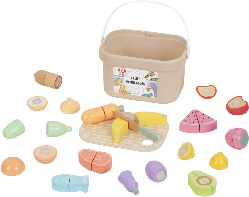 eliNeli Fruit Vegetables set de jucării din lemn 1 buc