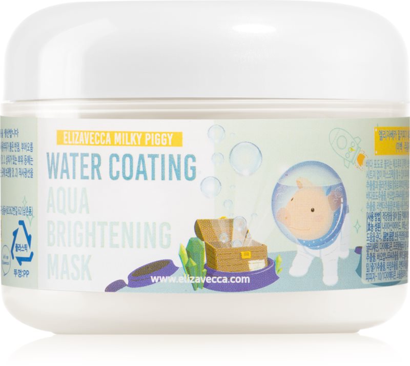 Elizavecca Milky Piggy Water Coating Aqua Brightening Mask masca de colagen pentru luminozitate si hidratare 100 g