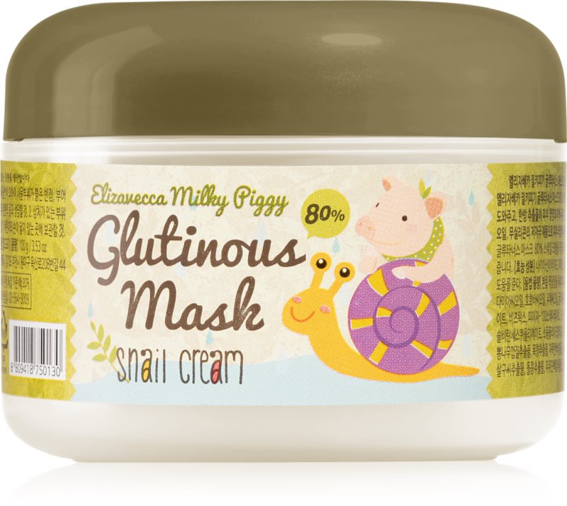 Elizavecca Milky Piggy Glutinous Mask 80% Snail Cream mască hrănitoare și intens hidratantă extract de melc 100 g
