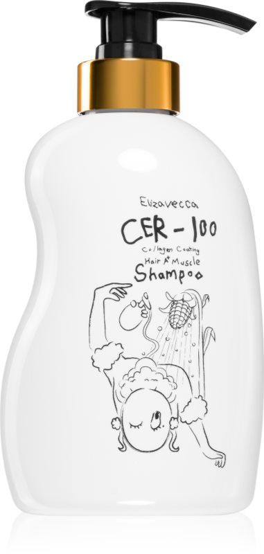 Elizavecca Cer-100 Collagen Coating Hair Muscle Shampoo curatarea profunda a scalpului cu colagen 500 ml