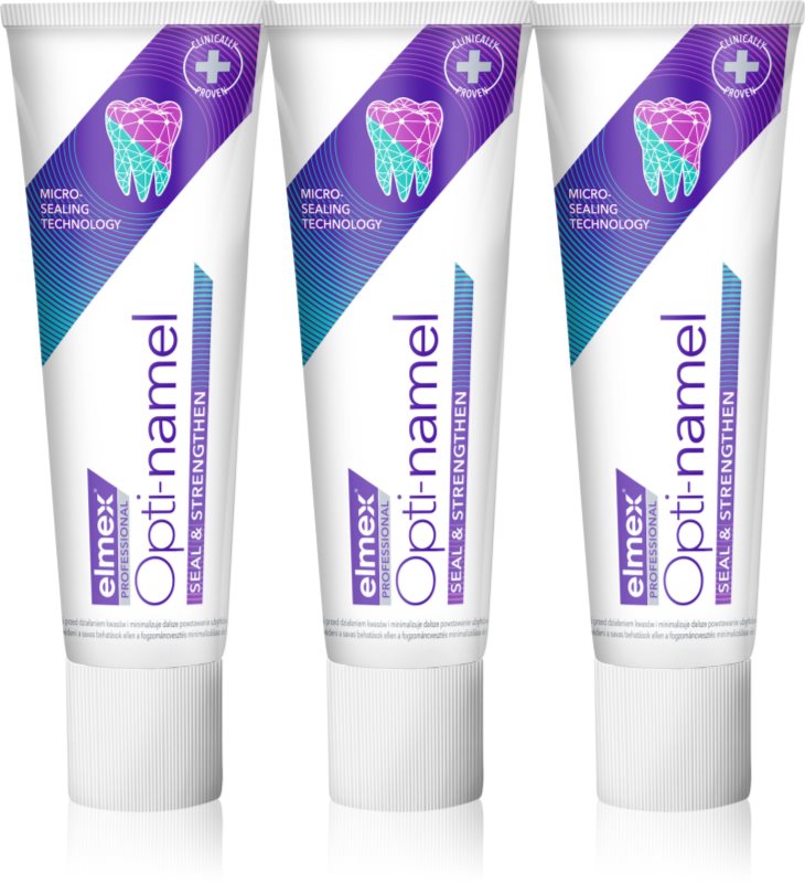 Elmex Opti-namel Seal & Strengthen pastă de dinți protejarea smaltului dental 3x75 ml