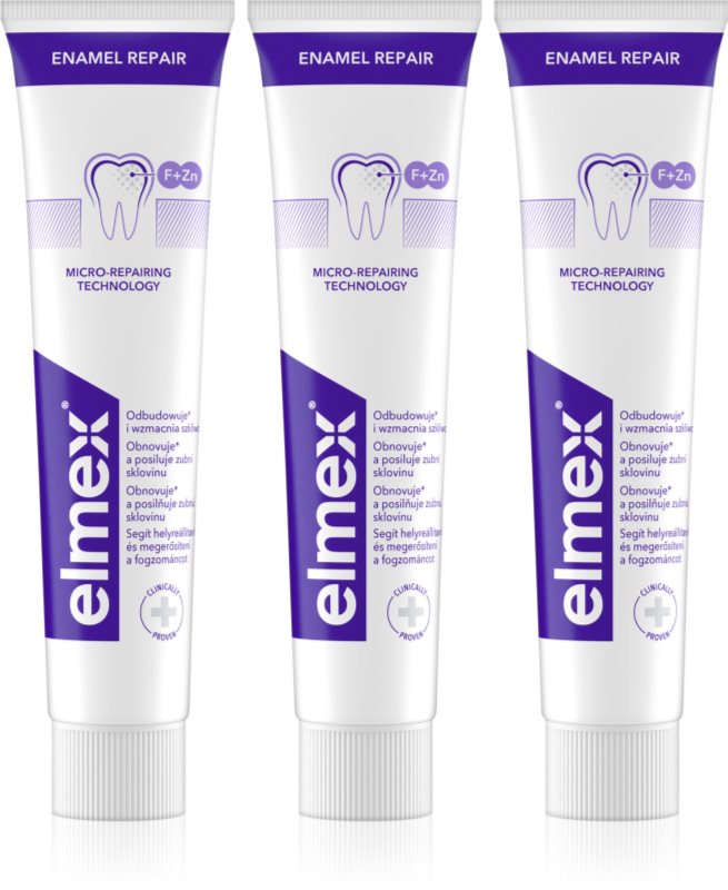 Elmex Repair Enamel Repair pastă de dinți 3x75 ml