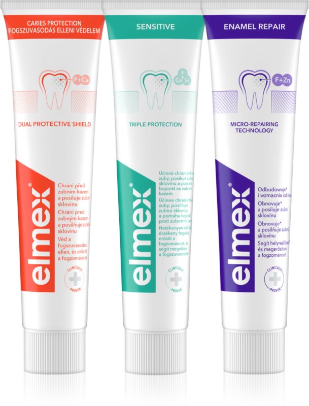 Elmex Mix Trio pastă de dinți 3x75 ml