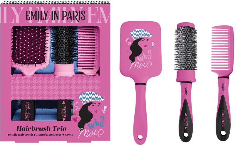 Emily In Paris Hairbrush Trio set de perii pentru păr 3 buc