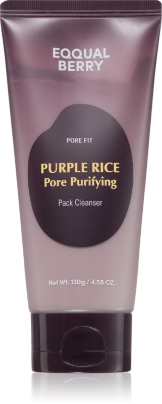 EQQUALBERRY Purple Rice Pore Purifying Pack Cleanser Spuma curatare intensa. cu efect de exfoliere 130 g