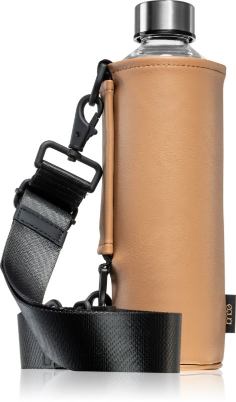 Equa Mismatch Crossbody sticlă pentru apă + husă culoare Maple 750 ml