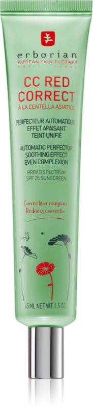 Erborian CC Red Correct cremă CC împotriva roșeții tenului SPF 25 45 ml