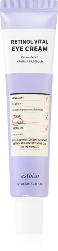 esfolio Retinol Vital crema anti rid pentru ochi cu retinol 40 ml