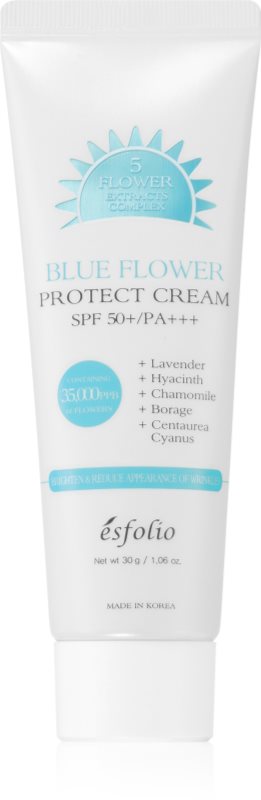 esfolio Protect Cream Blue Flower loțiune protectoare hidratantă SPF 50+ 30 g