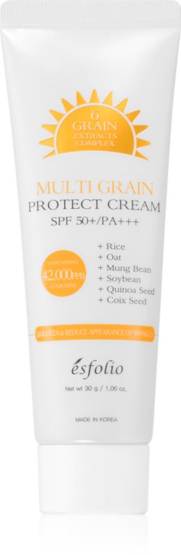 esfolio Protect Cream Multi Grain protecție solară pentru față iluminatoare SPF 50+ 30 g