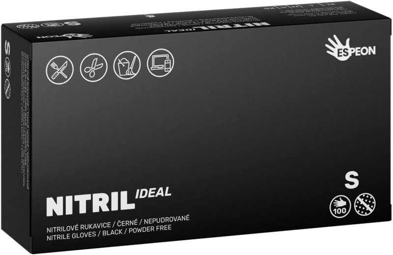 Espeon Nitril Ideal Black mănuși din nitril, fără pudră mărime L 100 buc
