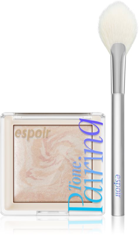 espoir Tone Pairing Highlighter agent de strălucire pe zona feței și a ochilor cu pensulă culoare Pink Marine 9.6 g