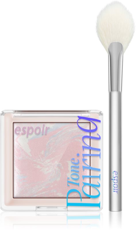 espoir Tone Pairing Highlighter agent de strălucire pe zona feței și a ochilor cu pensulă culoare Pink Marine 9.6 g