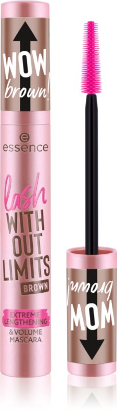 essence WITHOUT LIMITS BROWN Mascara pentru volum si lungire culoare 02 Brown 13 ml