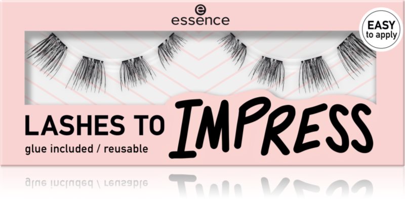 essence LASHES TO IMPRESS gene false cu lipici 8 buc