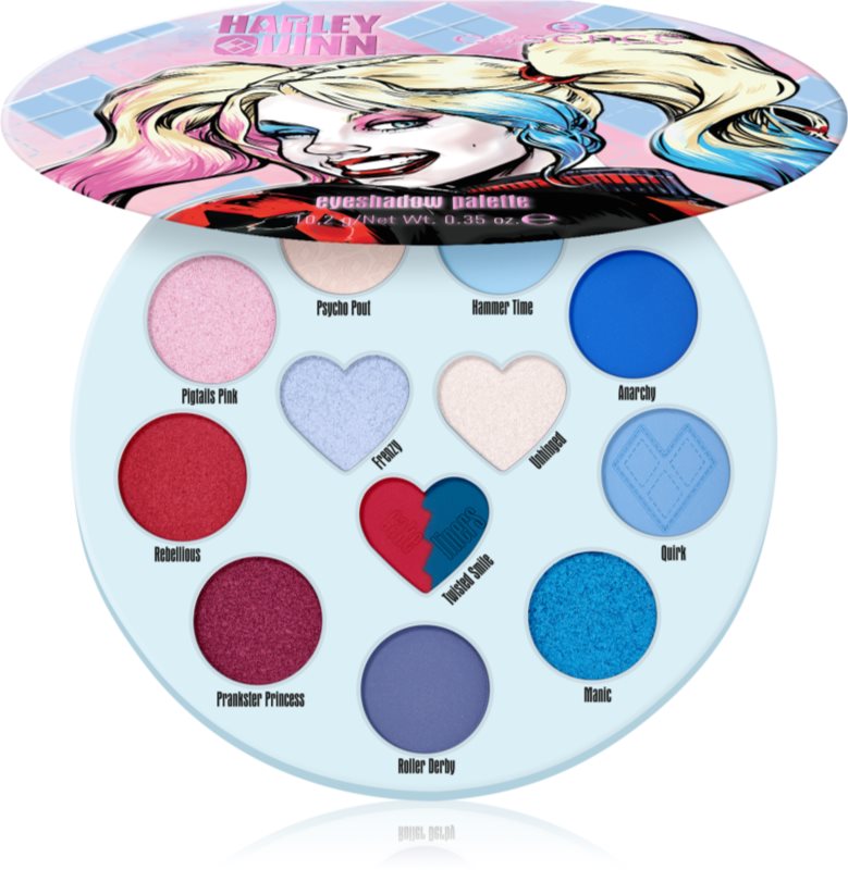 essence Harley Quinn paletă cu farduri de ochi culoare 02 Mad Love 10,2 g