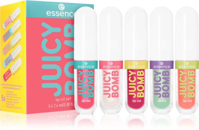essence Juicy Bomb Lip Oil Set set cadou de buze 5 buc