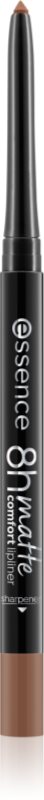 essence 8h Matte Comfort dermatograf mat de buze cu ascutitoare