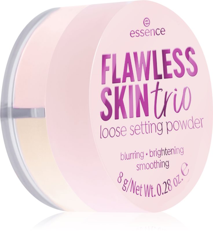 essence Flawless Skin Trio pudră liberă pentru fixare 8 g