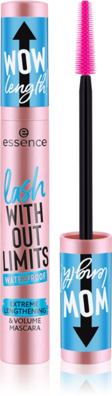 essence lash WITHOUT LIMITS WATERPROOF Mascara pentru volum si lungire rezistent la apa culoare 03 Black Waterproof 13 ml