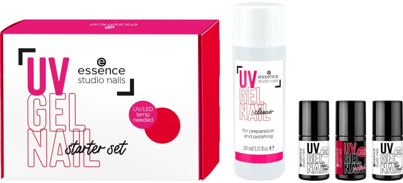 essence studio nails UV GEL NAIL set de lacuri de unghii cu utilizarea lămpii UV/LED 4 buc