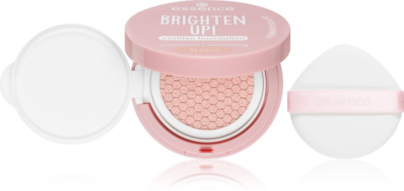 essence BRIGHTEN UP! Cushion Foundation burete cu machiaj matifiant