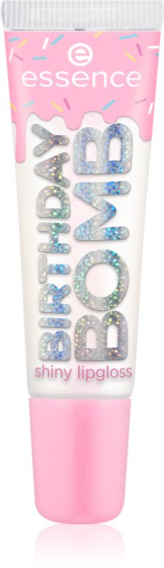 essence Birthday Bomb luciu de buze transparent pentru stralucire culoare 01 Cake My Day! 10 ml