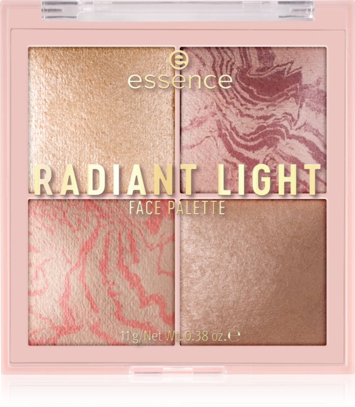 essence Radiant Light paletă cu iluminatoare și farduri de obraz