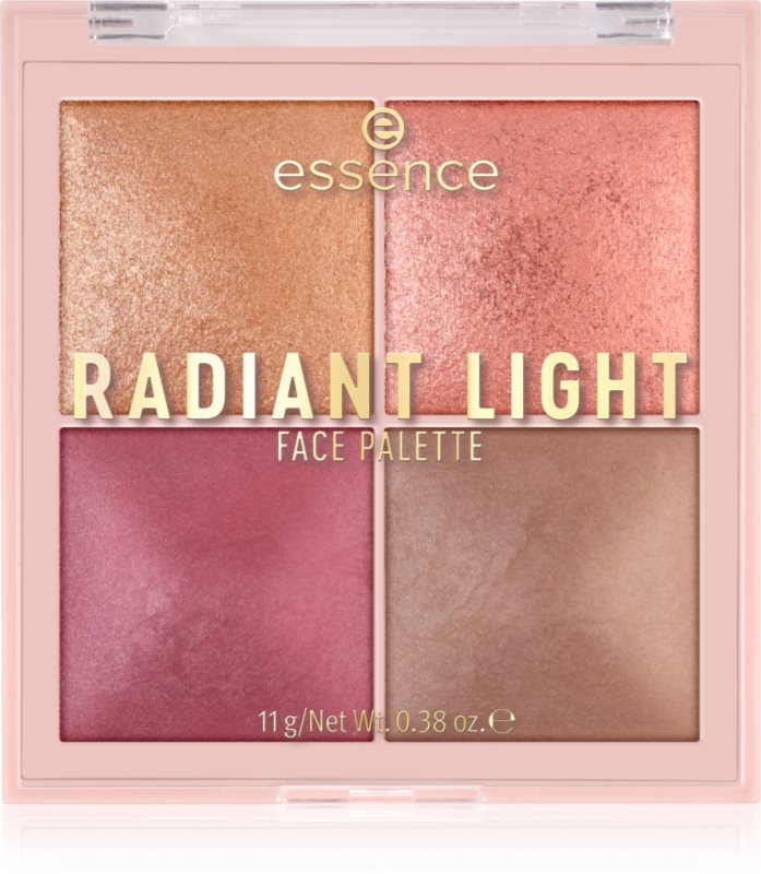 essence Radiant Light paletă cu iluminatoare și farduri de obraz