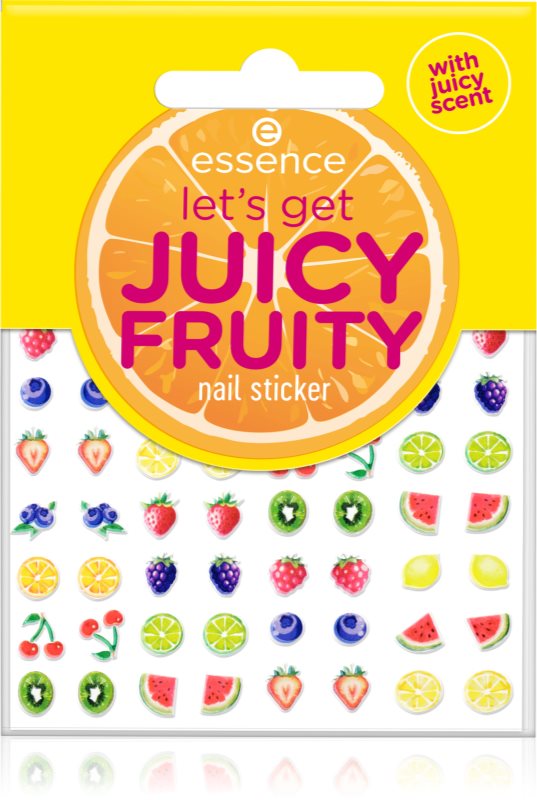 essence let's get JUICY FRUITY folii autocolante pentru unghii 56 buc