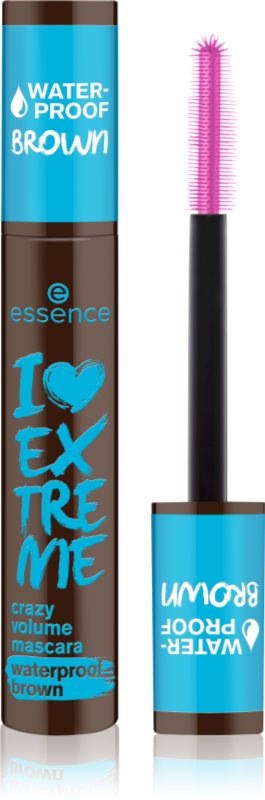 essence I LOVE EXTREME crazy volume mascara rezistent la apă, pentru volum culoare 01 Cozy Brown 12 ml