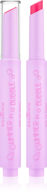 essence GLIMMER IN A BUBBLE balsam de buze tonifiant cu textura de gel culoare 01 Chasing Bubbles 1.6 g