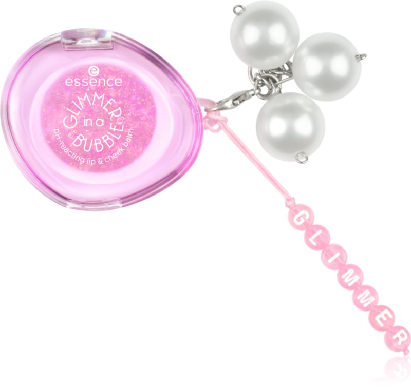 essence GLIMMER IN A BUBBLE balsam tonic pentru buze si obraji reacționează la pH culoare 01 Soft Glimmerin' 2.4 g