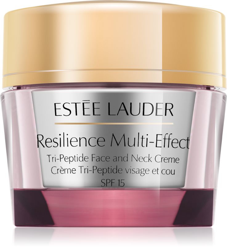 Estée Lauder Resilience Multi-Effect Tri-Peptide Face and Neck Creme SPF 15 cremă intens hrănitoare pentru tenul uscat SPF 15 50 ml