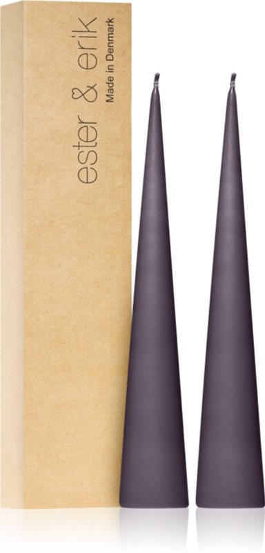 ester & erik cone candles muted mauve (no. 42) lumanare 2x25 cm