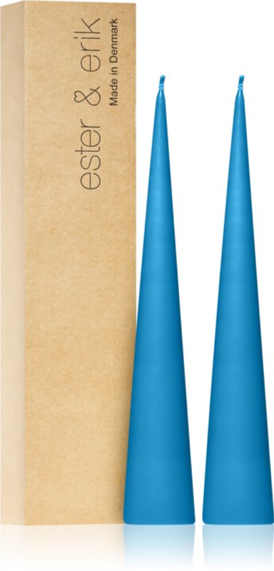 ester & erik cone candles moon blue (no. 37) lumanare 2x25 cm
