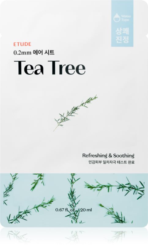 ETUDE 0.2 Therapy Air Mask Tea Tree mască textilă calmantă cu efect revigorant 20 ml
