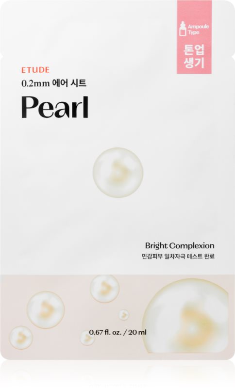 ETUDE 0.2 Therapy Air Mask Pearl mască textilă iluminatoare cu efect revitalizant 20 ml