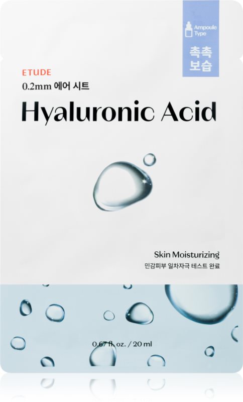 ETUDE 0.2 Therapy Air Mask Hyaluronic Acid masca pentru celule pentru hidratare intensa 20 ml